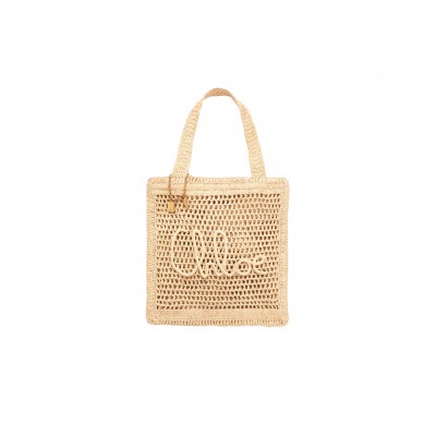 CHLOÉ SUMMER BANANA EMBELLISHED RAFFIA TOTE CH25US901P08-24P (36*33*2cm)